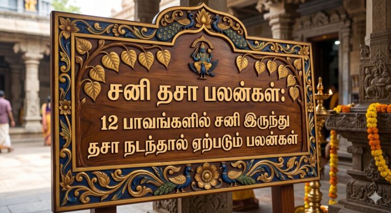 சனி தசா பலன்கள்:12 பாவங்களில் சனி இருந்து தசா நடந்தால் ஏற்படும் பலன்கள்