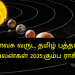 விசுவாவசு வருட தமிழ் புத்தாண்டு பலன்கள் 2025:கும்ப ராசி