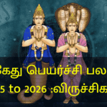 ராகு கேது பெயர்ச்சி பலன்கள் 2025 to 2026 :விருச்சிகம்