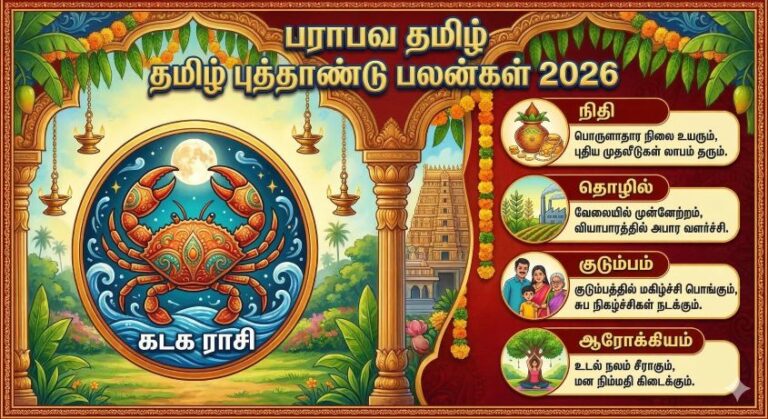 பராபவ தமிழ் புத்தாண்டு பலன்கள் 2026:கடக ராசி